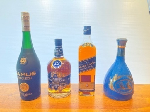 お酒色々別売も可（カミユ、ジョニ黒、ティーチャーズ、ホワイト&マッカイ）