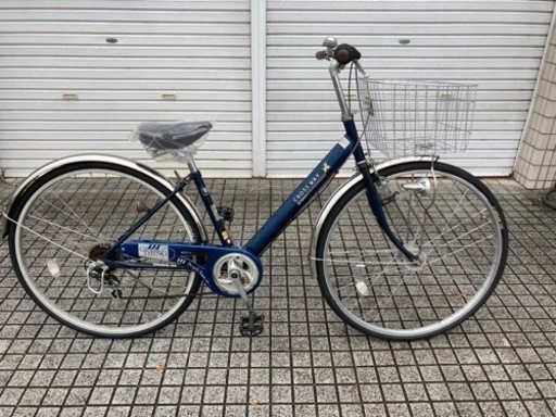 【27インチ自転車】6段変速　オートライト付　前後タイヤ、前カゴ、サドル新品❗️若林自転車　膳所店　SALE中❗️