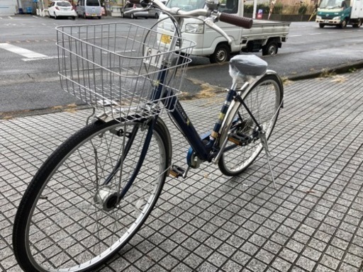 【27インチ自転車】6段変速　オートライト付　前後タイヤ、前カゴ、サドル新品❗️若林自転車　膳所店　SALE中❗️