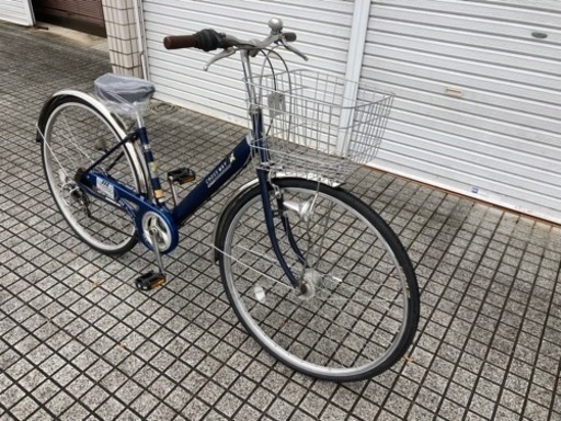 【27インチ自転車】6段変速　オートライト付　前後タイヤ、前カゴ、サドル新品❗️若林自転車　膳所店　SALE中❗️