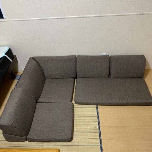 (引取済)３人がけローソファー ※まとめ売り