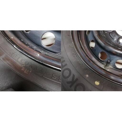 ＜スタッドレス・ホイール 4本＞ 195/80R15 LT ヨコハマタイヤ 60～70% 2018年製 2017年製   15x6J ハイエース 200系 6H