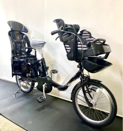 関東全域送料無料 保証付き 電動自転車 パナソニック ギュットミニ 20インチ 3人乗り 8.9ah 黒 デジタル