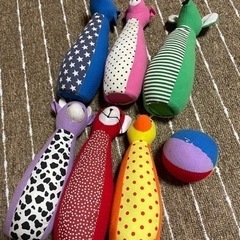 ベビー おもちゃ 布製 ボーリング  動物