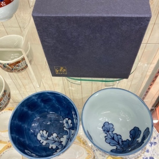 ⭐️源右衛門⭐️飯椀 お茶碗２客 かぶ絵 有田 古伊万里