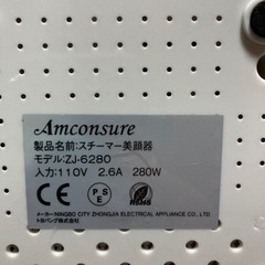 Amconsure スチーマー美顔器　ZJ-6280の画像