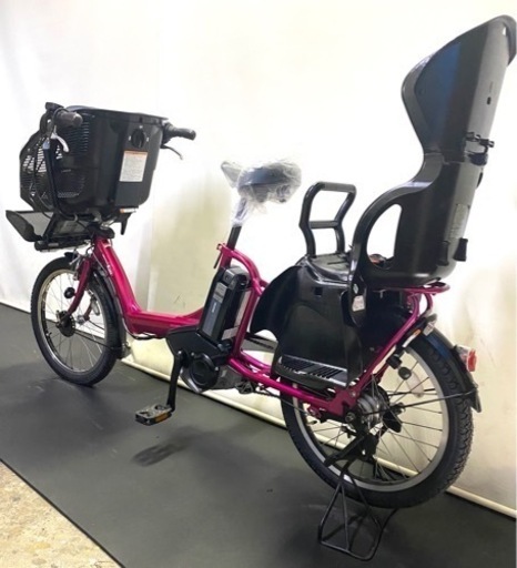 関東全域送料無料 保証付き 電動自転車 ヤマハ パスキッスミニ 20インチ 3人乗り 8.9ah ピンク系