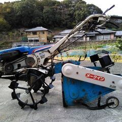 イモ掘り機付き三菱ディーゼル耕運機！！実働！！ 7馬力！ 調子