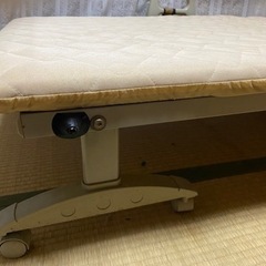 リクライニング付きのシングルベッドの画像