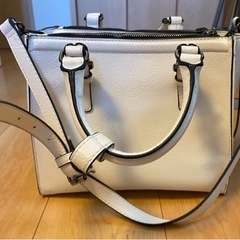 【中古美品】ZARA ショルダーバッグ ハンドバッグ ホワイトの画像