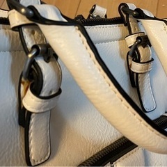 【中古美品】ZARA ショルダーバッグ ハンドバッグ ホワイトの画像