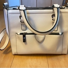 【中古美品】ZARA ショルダーバッグ ハンドバッグ ホワイト