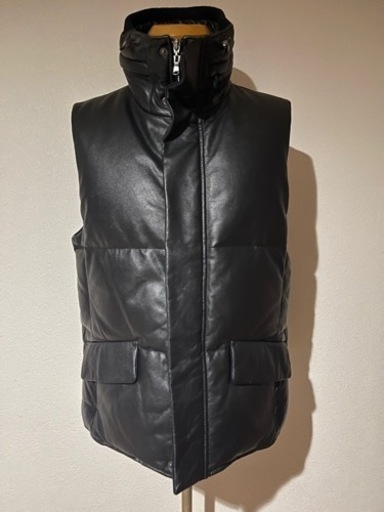 高級 激レア BALMAIN バルマン オールレザーダウンベスト 格安