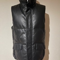 高級 激レア BALMAIN バルマン オールレザーダウンベスト 格安
