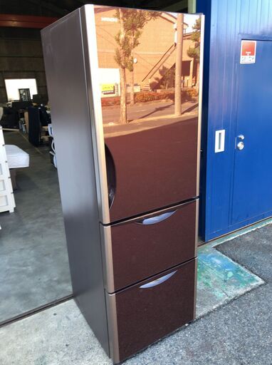 HITACHI 3ドア冷凍冷蔵庫 R-S3800HV(XT) 375L 2017年製 D104G023