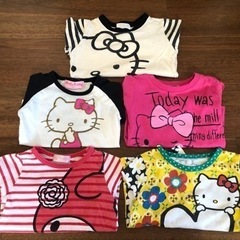 キティ&マイメロ（ロンTシャツ5枚・80サイズ）