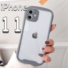 iPhone11 ケース　グレー　iFace風