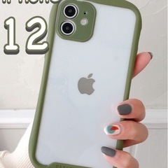 iPhone12 ケース　ライトグリーン　iFace風