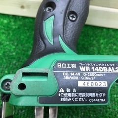 中古品△HiKOKI(ハイコーキ) 旧日立工機 コードレスインパクトレンチ WR14DBAL2の画像