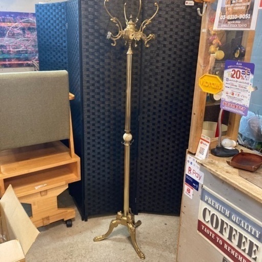 ロイヤルアーデン コートハンガー ポールハンガー イタリア製 アンティーク調