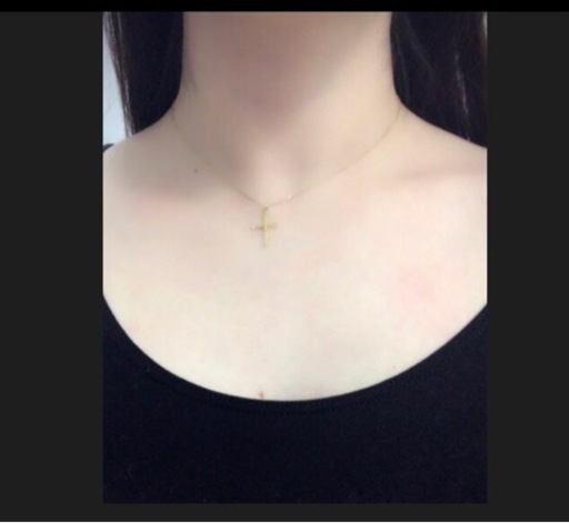 値下げ♪AHKAH クロス ネックレス K18
