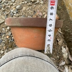 素焼き植木鉢 10個セット 4.5号 浅鉢の画像