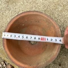 素焼き植木鉢 10個セット 4.5号 浅鉢の画像
