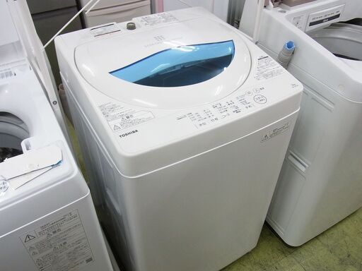●東芝(TOSHIBA) 2017年製 全自動洗濯機 5kg AW-5G5(W) ホワイト 中古