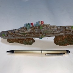 水槽用 オブジェ アクアリウム オーナメント 装飾 魚 熱帯魚 隠れ家 グレー 軍艦(グレー　軍艦の画像