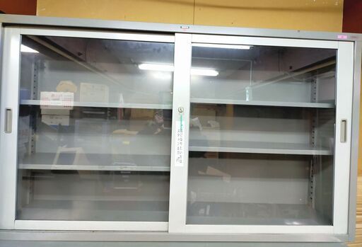 KOKUYO コクヨ  スライド書庫 鍵付き 幅約149.7cm 奥行き約40cm 高さ約80cm 整理棚 管理 オフィス