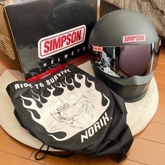 【お譲り先決定です！】シンプソン ヘルメット ミラーシールド 付...