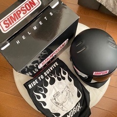 【お譲り先決定です！】シンプソン ヘルメット ミラーシールド 付属品付き 美品 simpsonの画像