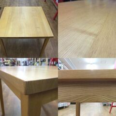 MUJI/無印良品 廃盤 タモ材 2人用 ダイニングテーブル 85cm ナチュラル