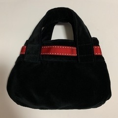 ボッシーニ キッズ ハンドバッグ ミニサイズ 黒 赤いリボン付き bossini レディースも可の画像