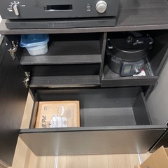 食器棚　ブラックの画像