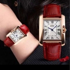 未使用 アナログレディース時計。革ベルト