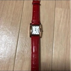 未使用 アナログレディース時計。革ベルトの画像