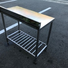 引取限定 ステンレス 業務用作業台 ワークテーブル 飲食店 厨房器具の画像
