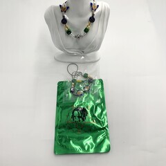 Evae mob (エバーモブ) / SALUTE (サルーテ)Accessory (スマイリー ネックレス ブルー アクセサリー 青 フラワー バタフライ) "*EVAE+ SMILEY NECKLACE [BLUE]"の画像