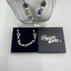 EVAE+MOB - BANDANA COLOR PAISLEY CHARMS EVAE Cross Flower Smiley Necklaceの画像