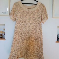 花柄の綿ワンピース　フリーサイズ　キャンセルのため再出品の画像