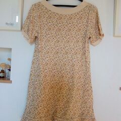 花柄の綿ワンピース　フリーサイズ　キャンセルのため再出品の画像