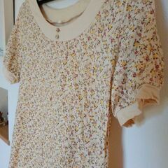 花柄の綿ワンピース　フリーサイズ　キャンセルのため再出品の画像