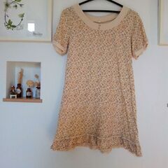 花柄の綿ワンピース　フリーサイズ　キャンセルのため再出品