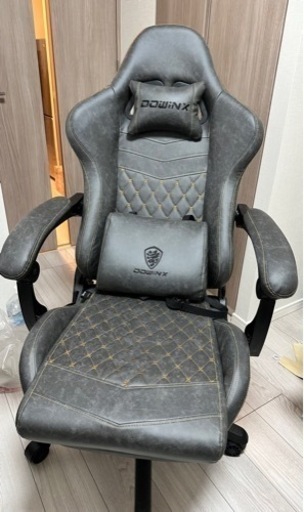 ほぼ新品 ゲーミングチェア オットマン付き