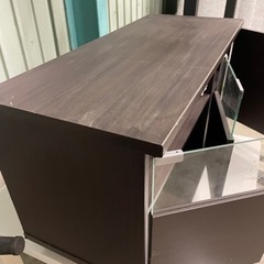 【即日対応可能】テレビ台　ブラック木目　使用感あり　円の画像