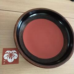 未使用品　漆器　天然木の漆塗り器の画像