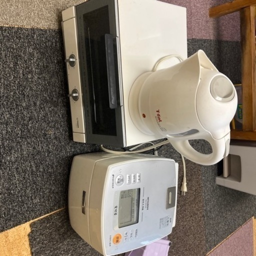 ３点まとめて　オーブントースター　炊飯器　ティファール