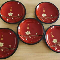 美品：箱入未使用品　銘々皿 (5枚組）