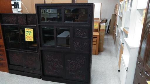 鎌倉彫り 茶箪笥 水屋